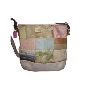 Coach Pastel Patchwork Shoulder Bag F10877